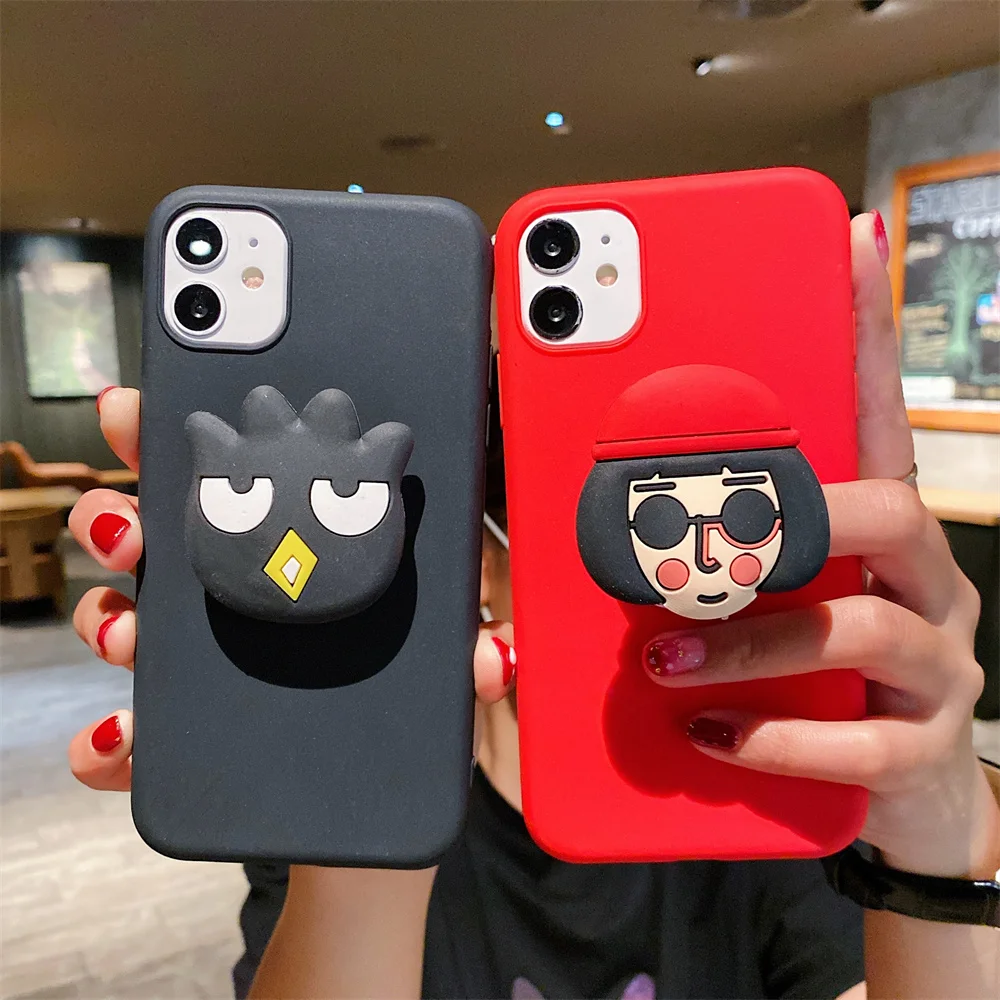 cute 3d cartoon phone holder case for xiaomi mi poco x3 nfc cases for x3 pro gt poco c3 f3 soft silicone stand candy cover free global shipping