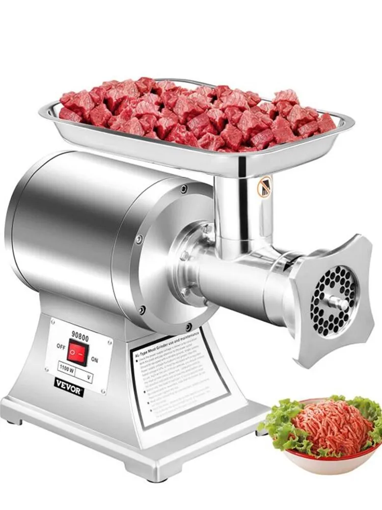 

250 кг/ч электрическая мясорубка из нержавеющей стали 750 Вт 190 об/мин