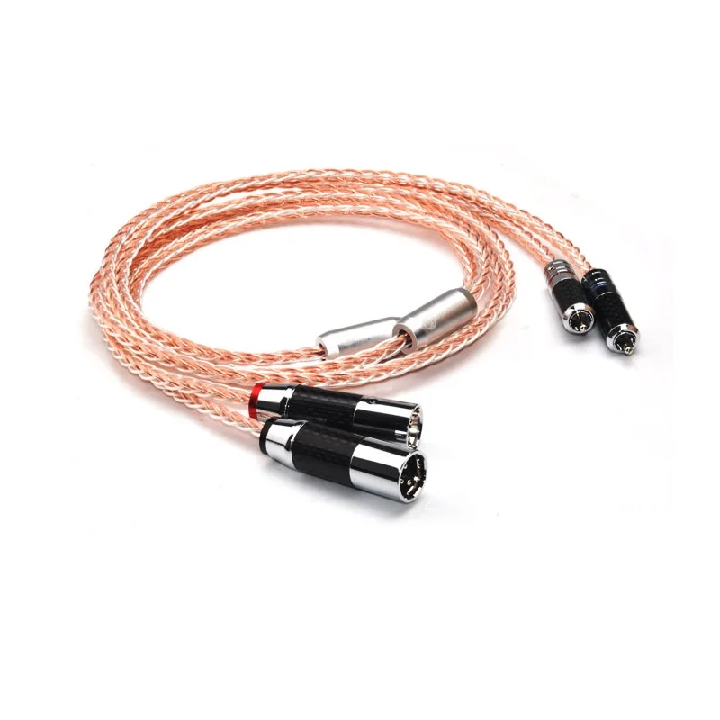 

1 Pair 7N OCC Silver and Copper Hifi Line RCA to XLR Cable Hi-end 2RCA Male to 2XLR Male Cable