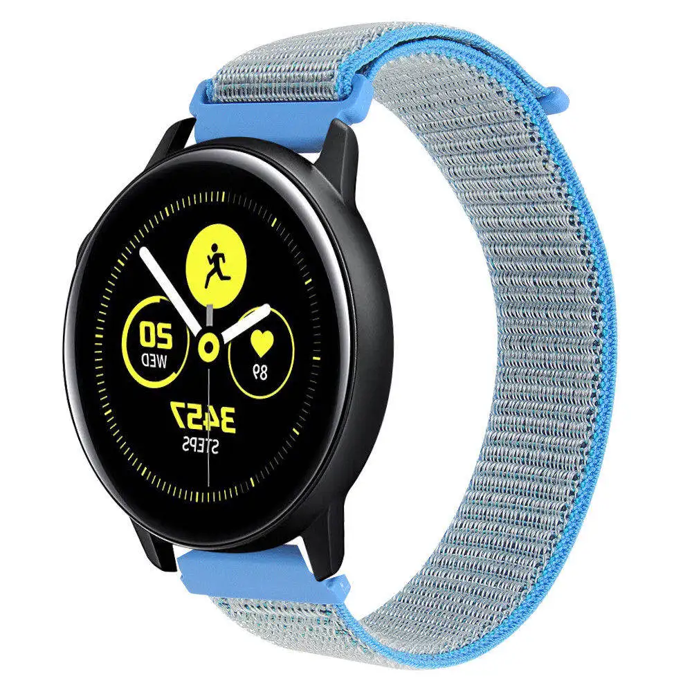 H Красочные спортивные часы с нейлоновым ремешком для Galaxy watch active smart watch ремешок для samsung Galaxy 42 мм ремешок для замены часов 20 мм - Цвет ремешка: H