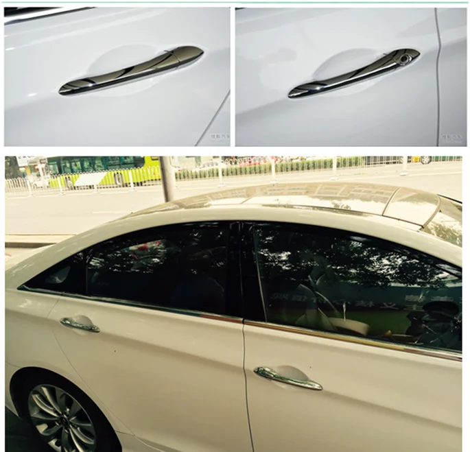 Хромированная крышка дверной ручки для Hyundai Sonata / i45 2011 2012 2013 2014 2015 молдинги
