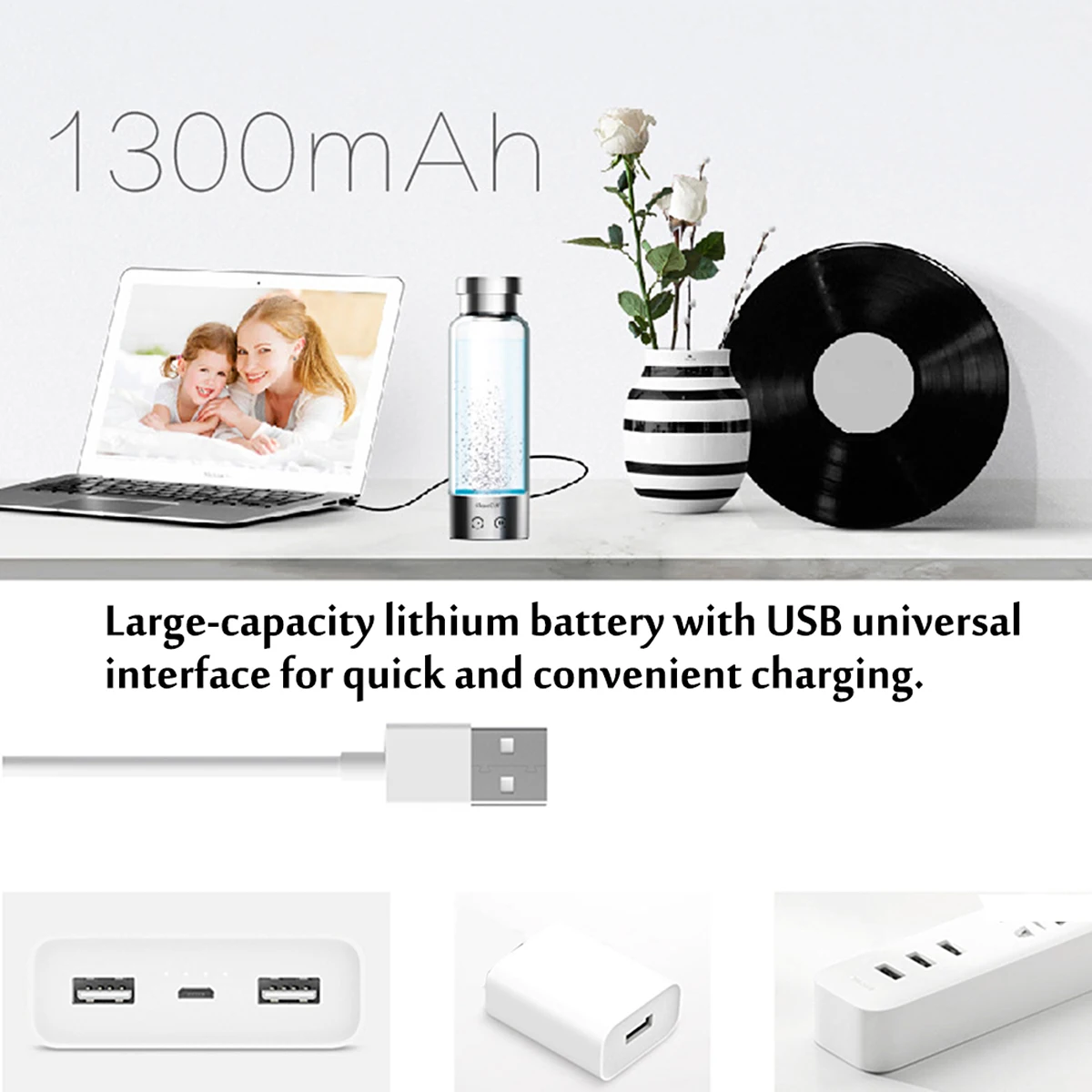 2020 Новый USB 480 мл Портативный японский титановый водородный ионизатор для