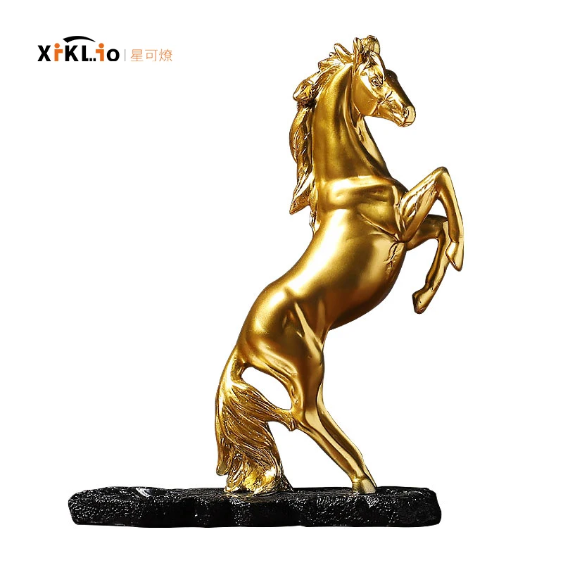 

Nordic home resin retro Animal horse figurines Wine rack luxury living room office Creative Craftwork decoration accessories