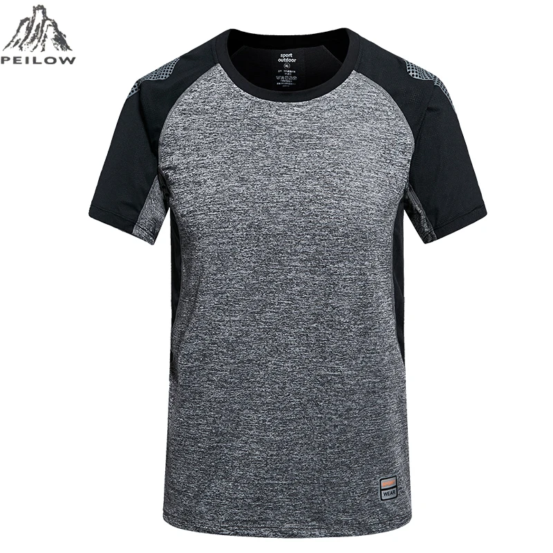 PEILOW, большие размеры L~ 5XL, 6XL, брендовые Топы И Футболки, быстросохнущие, облегающие, высокое качество, футболка, мужская спортивная одежда, футболки с коротким рукавом