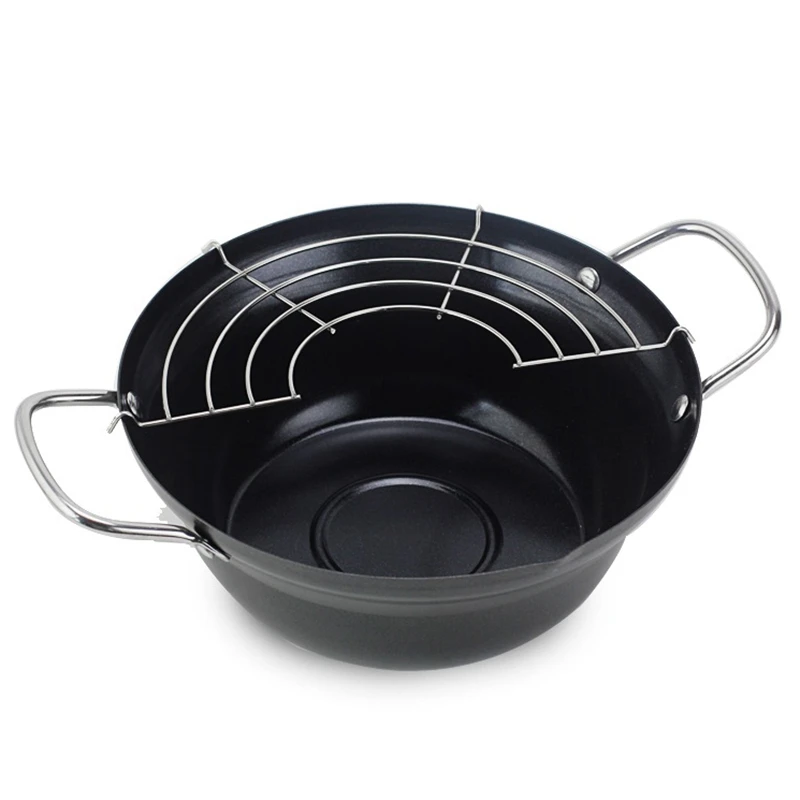 Бытовая фритюрница с дренажной рамой в японском стиле кухонная посуда|Сковороды|