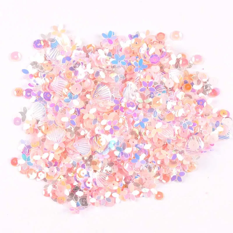 10 г (около 1000 шт.) Смешанные блестки в виде ракушек пайетки для шитья сделай сам