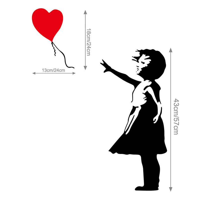 Детские Виниловые наклейки на стену с воздушным шаром для девочек домашний декор