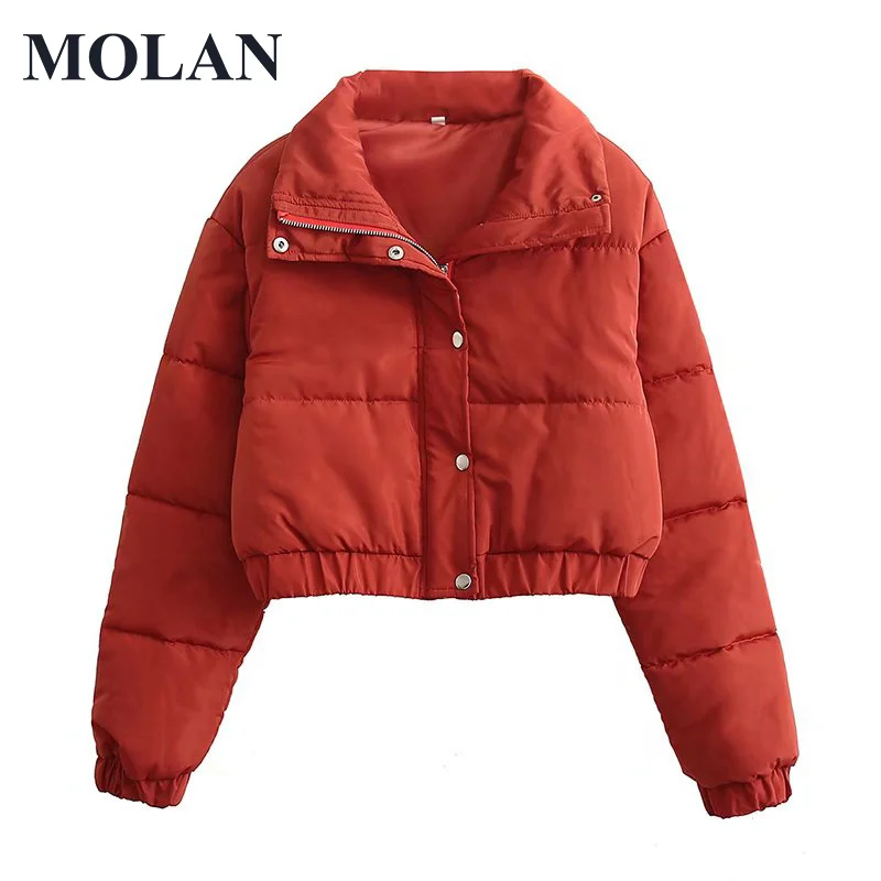 

Женская Стеганая куртка MOLAN, винтажная теплая зимняя куртка винного цвета в полоску с длинным рукавом, шикарная верхняя одежда, верхняя одеж...