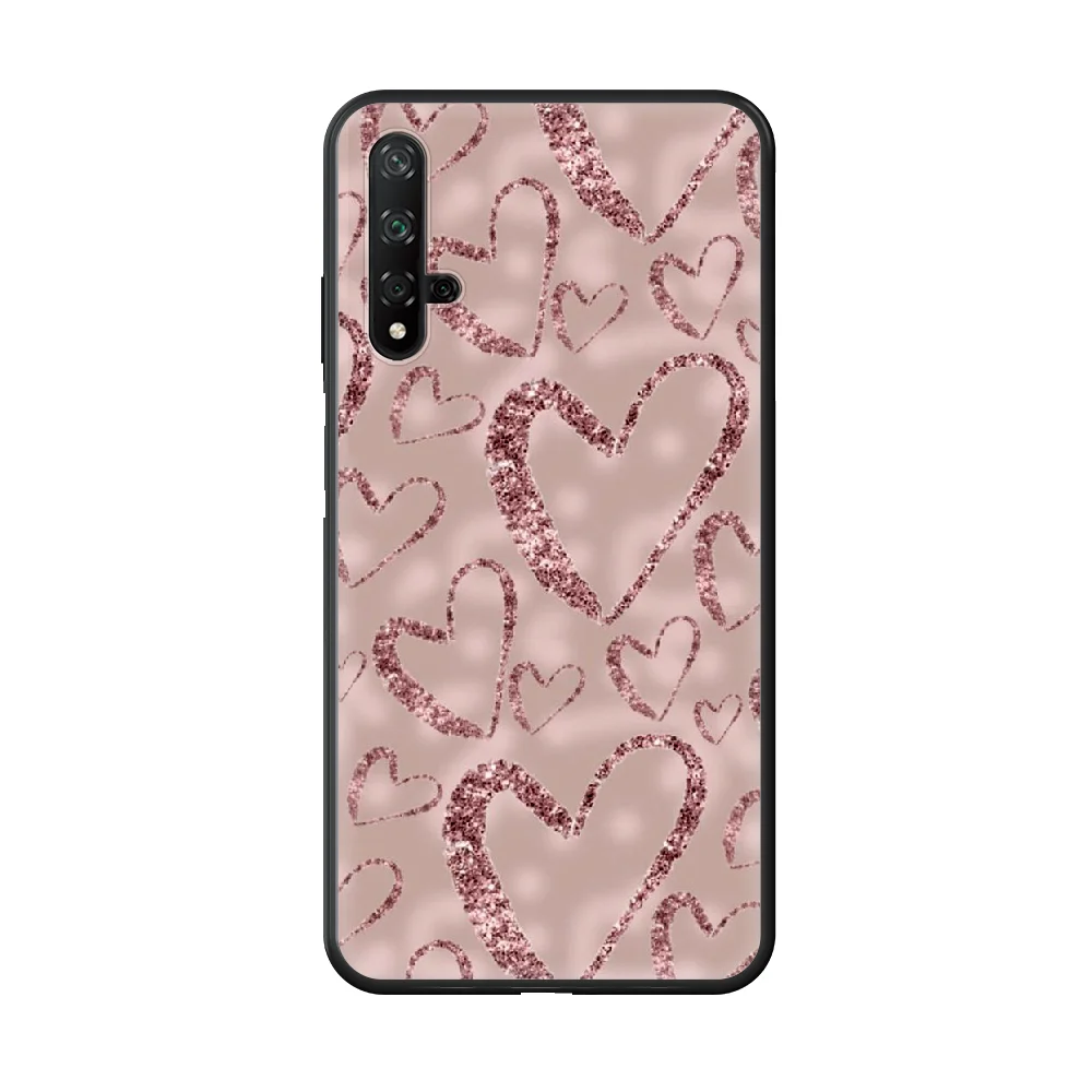 

Beautiful Background Pink Phone Case hull For huawei honor 7 8 9 10 20 A S X Lite Pro black bumper soft shell art prime