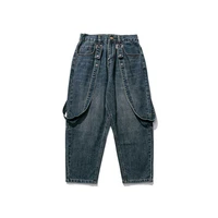 vintage baggy jeans mens casual overalls streetwear cargo pants denim japanese style hip hop trousers