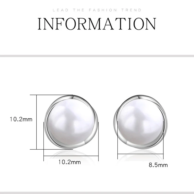 

Fashion Women Earring Pure 925 Sterling Silver Earring Ear Pearl Zircon Earring Jewelry Accessories Gift For Girl Party