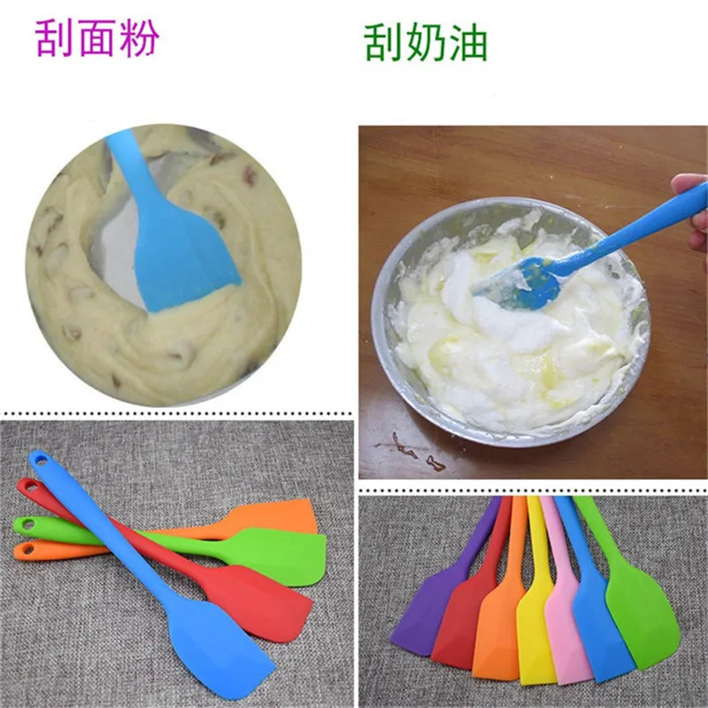 

Food Grade Non Stick Butter Cooking Silicone Spatula Set Cookie Pastry Scraper Cake Baking Spatula Silicone Spatula