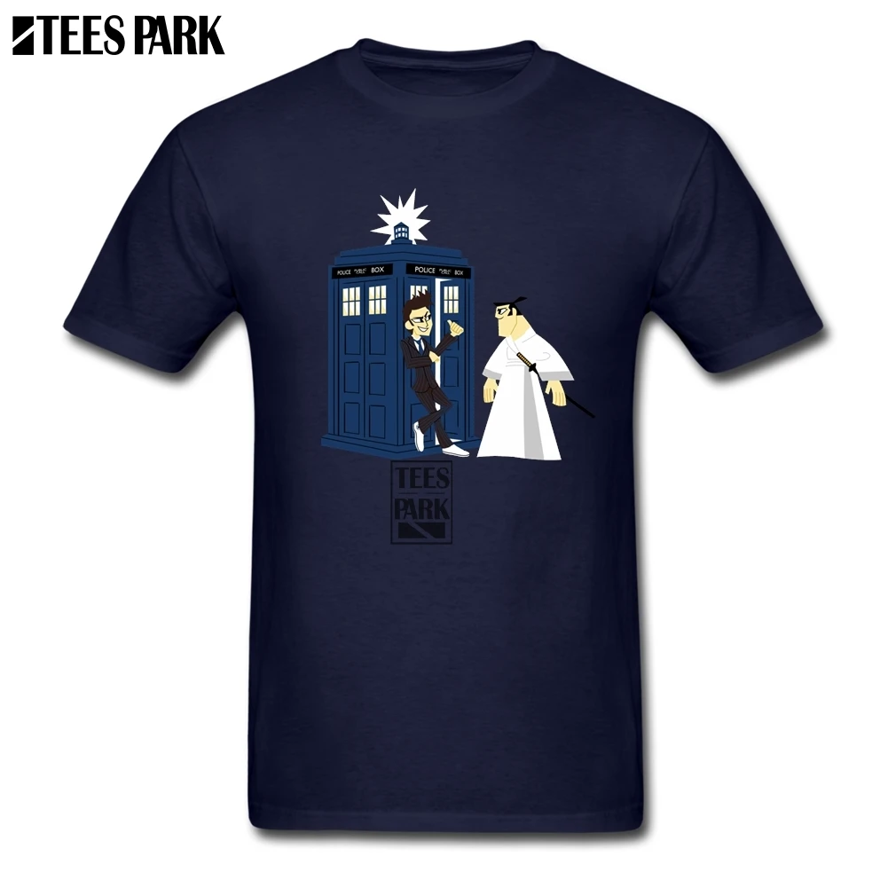 Funny Hip Hop Tee Shirt Doctor Who TV Show Slim Fit Dr T Shirts Man Round Collar Short Sleeve Samurai Jack | Мужская одежда