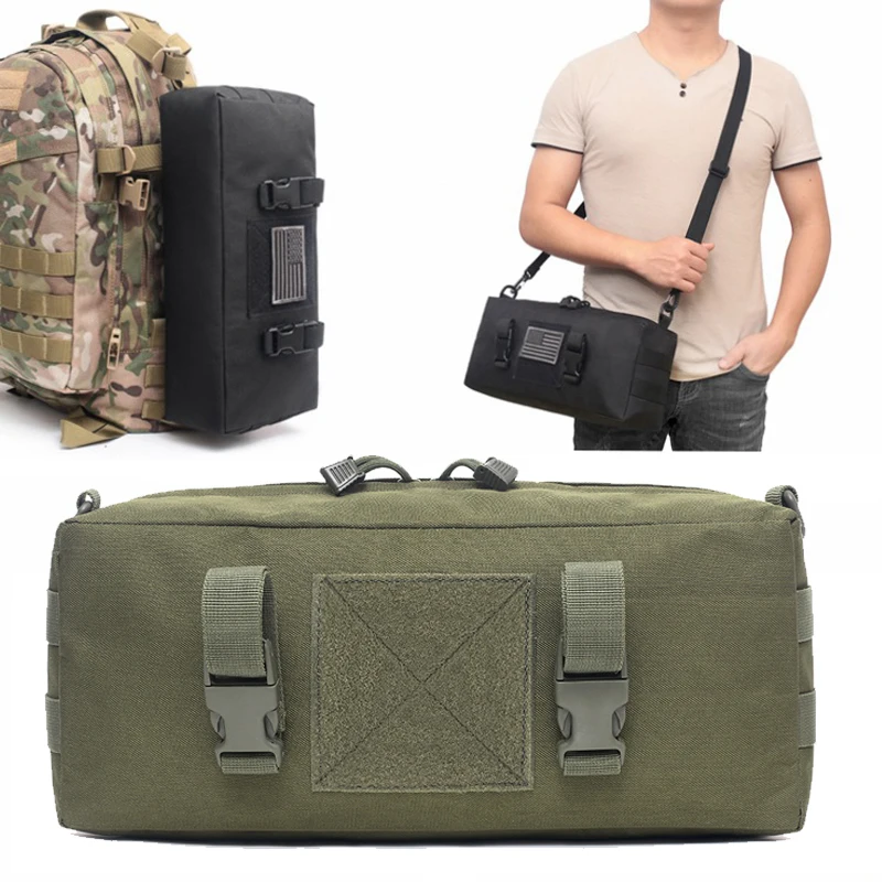 Military Tactical Backpack Army Molle System Shoulder Bag Outdoor Camping Hiking Nylon EDC Waist Pack Hunting Accessories | Спорт и