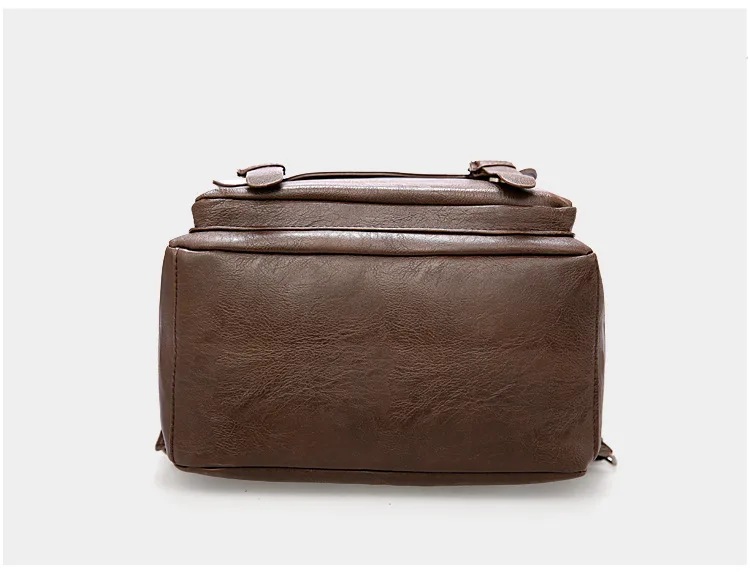 Pu Leather Backpack Laptop Male School Bag High Quality Men Vintage Waterproof Casual Travel Fashion Bags for Girl Teenager Boys | Багаж и