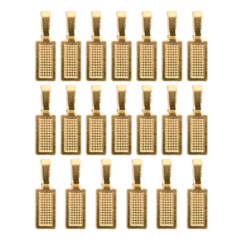 20 шт./компл. сплав клея на кабошона прямоугольник Форма подвески прелести разъем