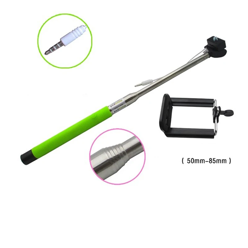 Новая Универсальная мини селфи палка выдвижная ручная вращающаяся проводная