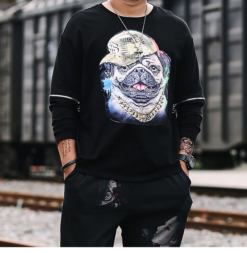 Модный бренд Мужская толстовка уличная одежда топы хлопок хип хоп повседневная