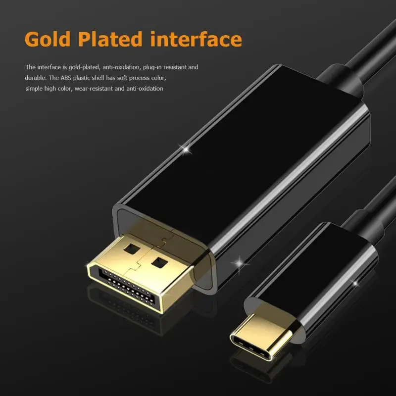 1 8 м USB C для DisplayPort Кабель usb type DP 1080P адаптер MacBook samsung Galaxy S9/S8 huawei mate 10 Pro USB-C |