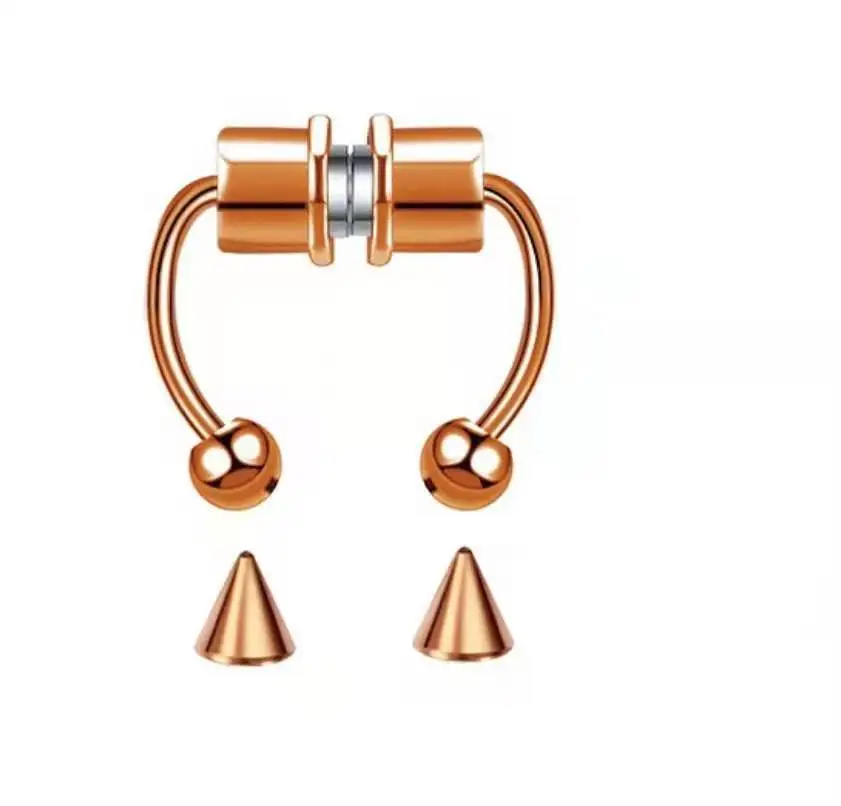 

Trendy Fake Nose Ring U Shaped Hip Hoop Reusable Septum Rock Magnet Nose Piercing Punk Non Piercing Hoop Jewelry For Party Bar