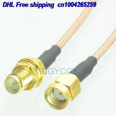 DHL 50 шт. RPSMA Мужской Разъем для женский разъем переборки RG316 перемычка косичка 3 м