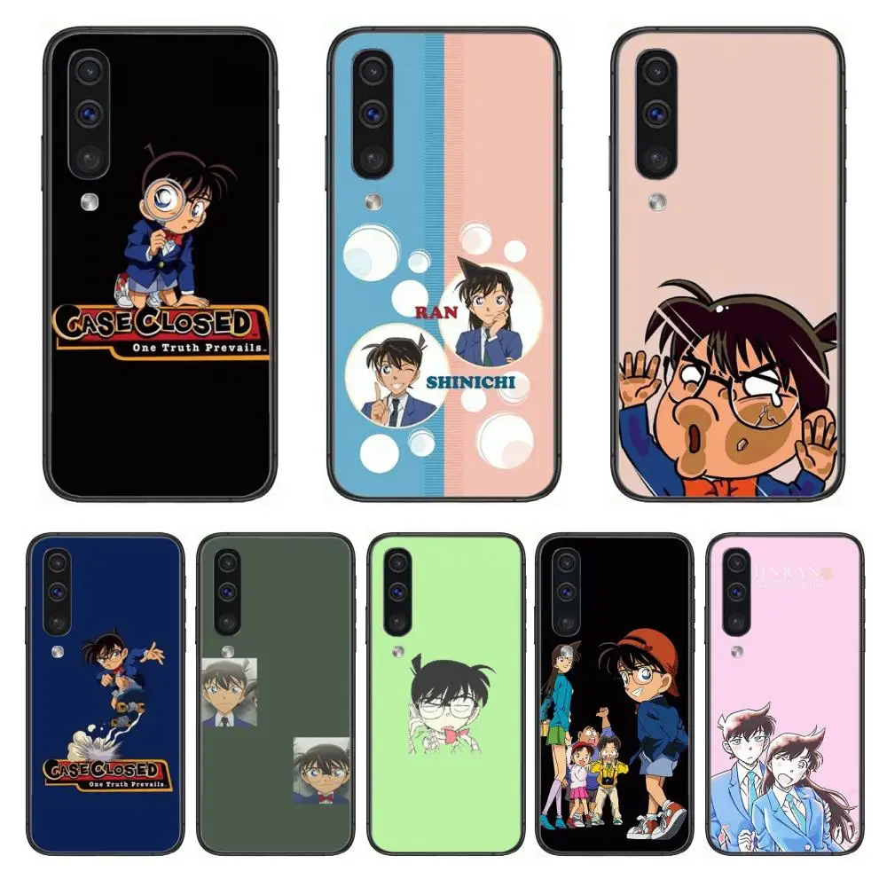 

Anime Detective Conan Phone Case Hull For Samsung Galaxy A 3 5 6 7 8 9 E 2018 Plus 2017 E S Black Shell Art Cell Cover TPU