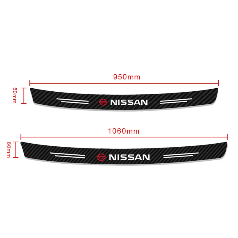 1pcs Carbon Fiber Film Car Trunk Rear Guard Plate Sticker for Nissans Qashqai X J10 J11 Trail Tiida Juke Auto Accessories | Автомобили и