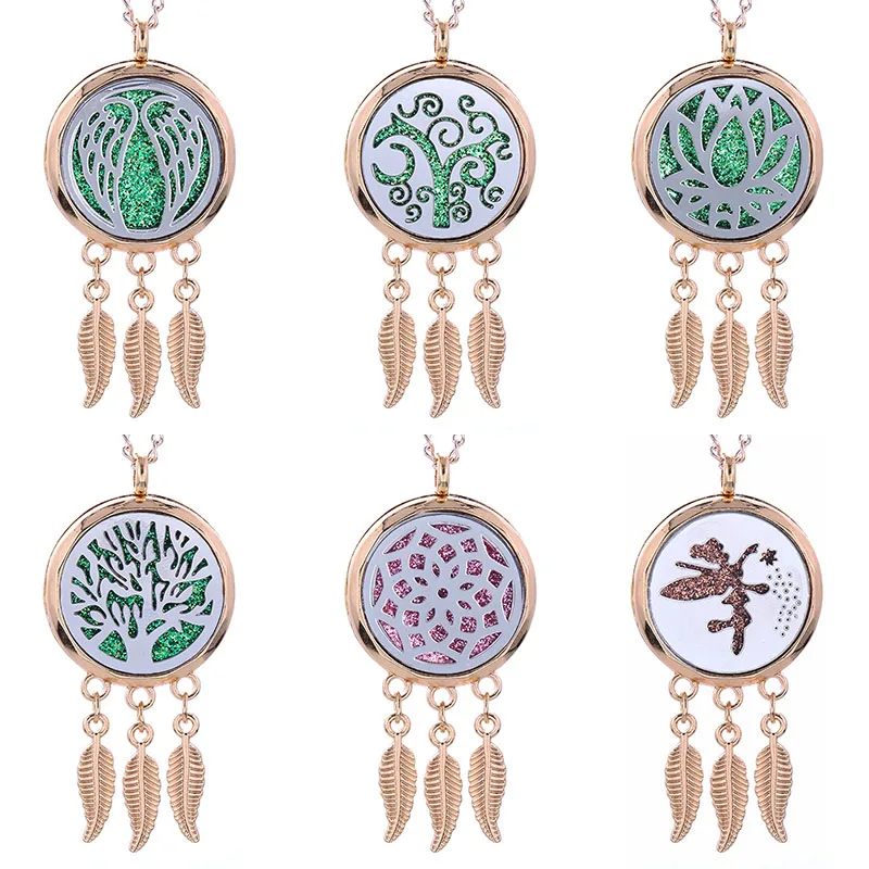 Бум Life ажурное ожерелье с золотым диффузором для ароматерапии ювелирные изделия