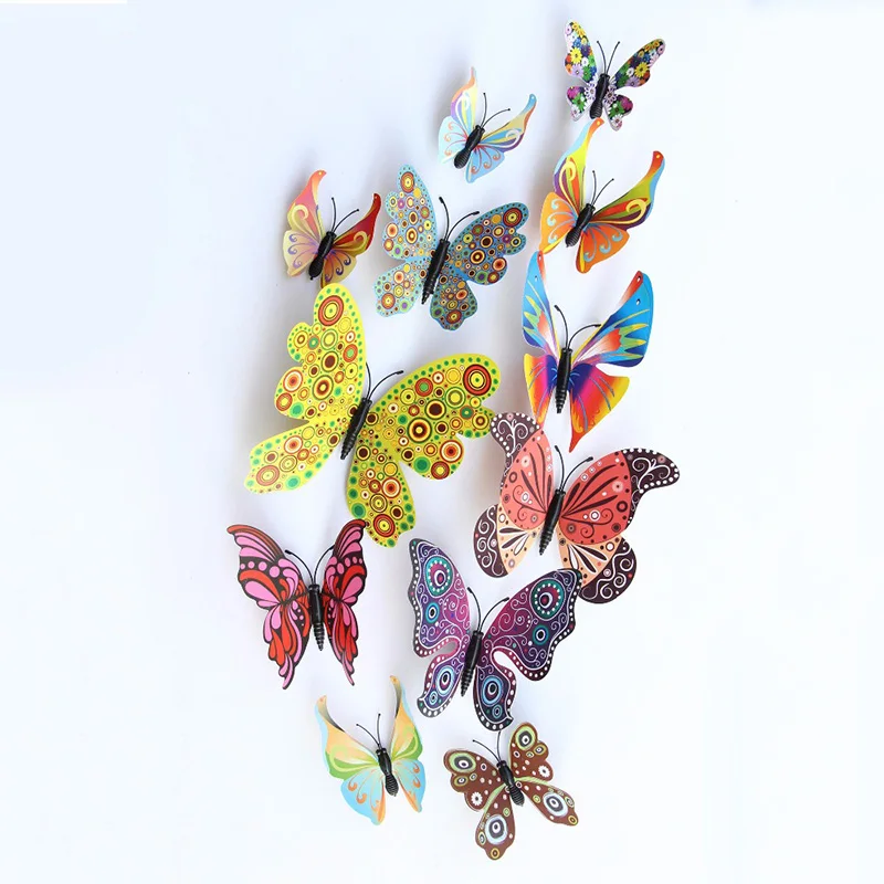 12 шт. китайские 3d-холодильники с магнитом в виде бабочки подходят для кухни