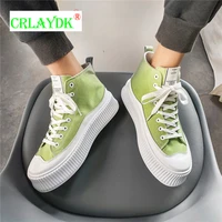 crlaydk high top thick soled mens canvas sneakers platform classic students ankle shoes fashion skateboard walking footwear