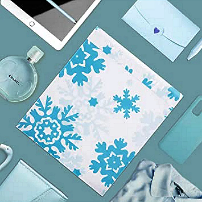 

50PCS 10x13 Inch Snow Pattern Poly Mailers,Self-adhesive Express Storage Bag for Mail Orders Delivery