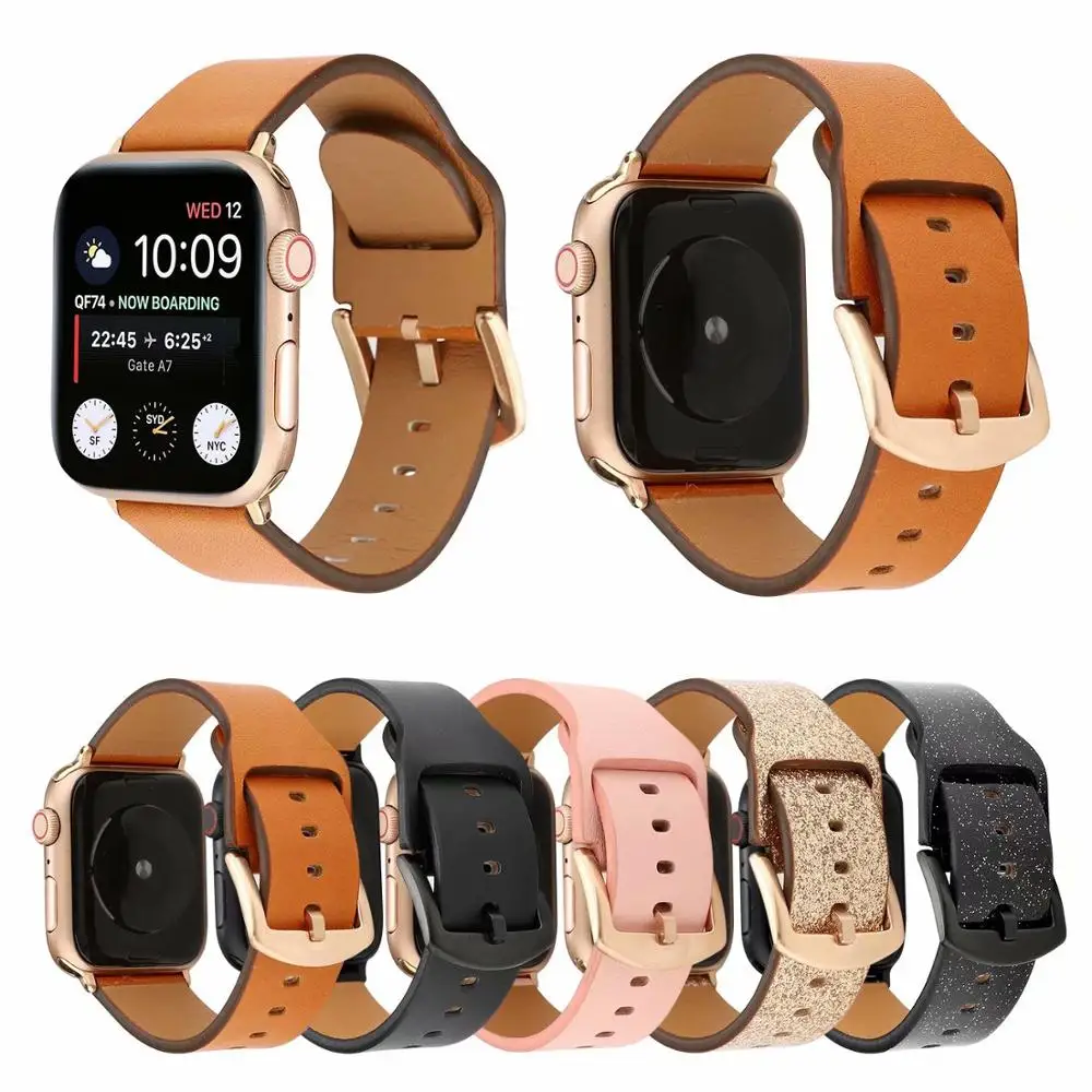 Ремешок для Apple watch из натуральной кожи 42 мм 38 Iwatch 5 4/2/1 40 44 | Наручные часы