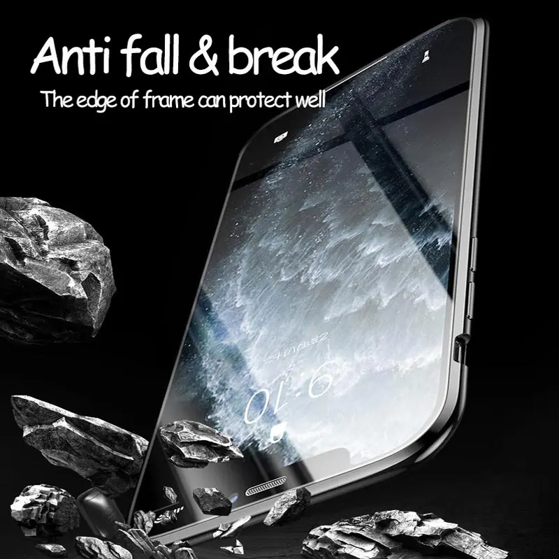 Suntaiho магнитный металлический чехол для iPhone 11 Pro Max XR XS MAX X закаленное стекло с магнитом чехол для iPhone 11 Pro XS чехол для Max XR