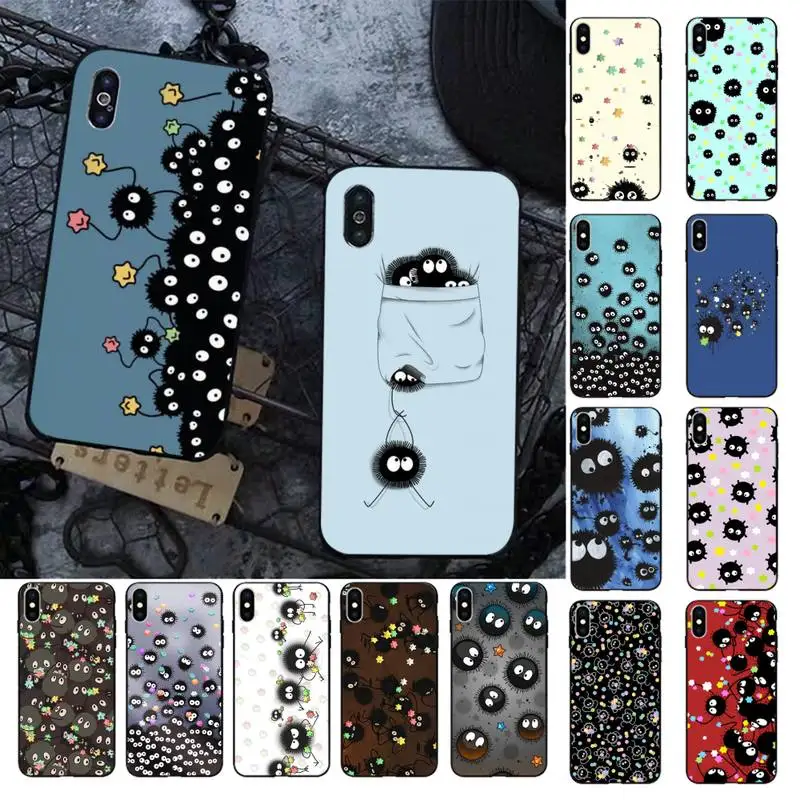 

Studio Ghibli Spirited Away Soot Totoro Phone Case for iPhone 13 11 12 pro XS MAX 8 7 6 6S Plus X 5S SE 2020 XR cover
