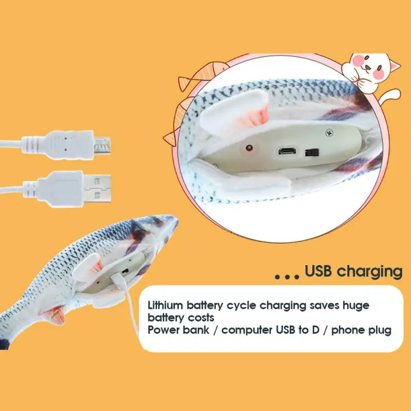 Игрушки для кошек электрическая кошачья мята рыба-ваггинг Реалистичная плюшевая