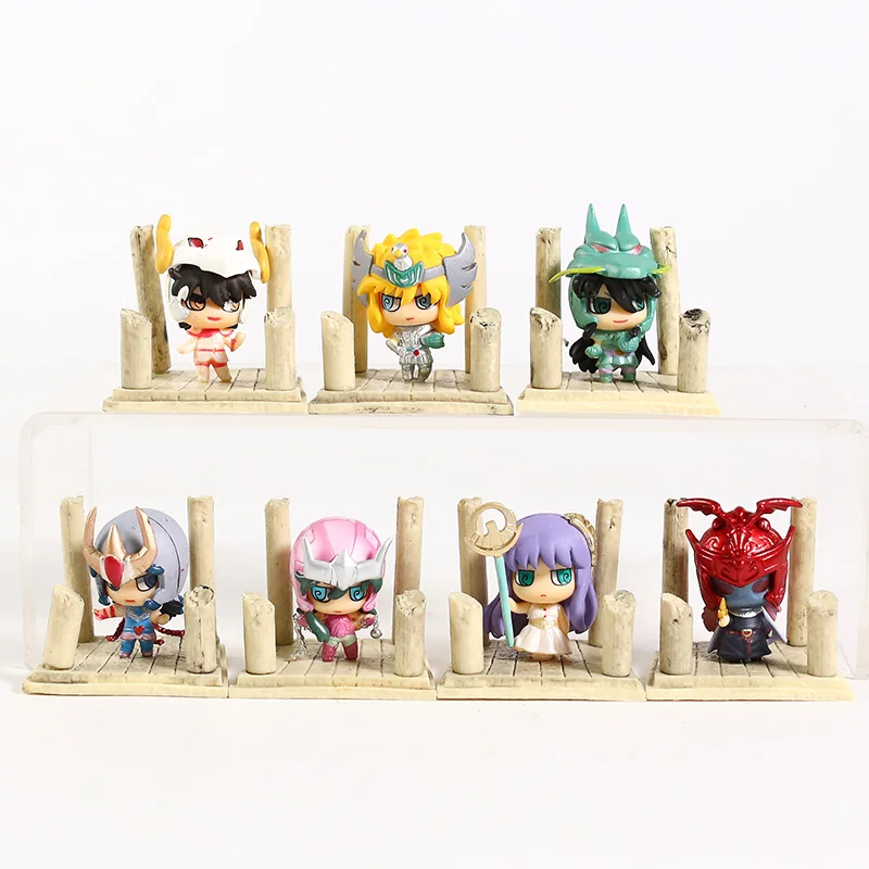 Фигурки героев японского аниме Рыцари Зодиака ПВХ коллекционные модели игрушки 7