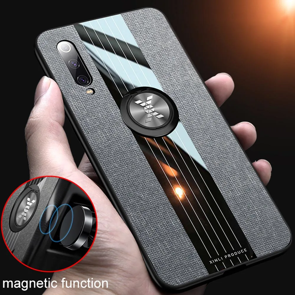 Для Xiaomi mi 9 Pro Чехол mi 9 Lite чехол силиконовый мягкий бампер тканевый чехол для телефона для mi 9t pro Чехол с магнитным кольцом чехол mi 9 SE