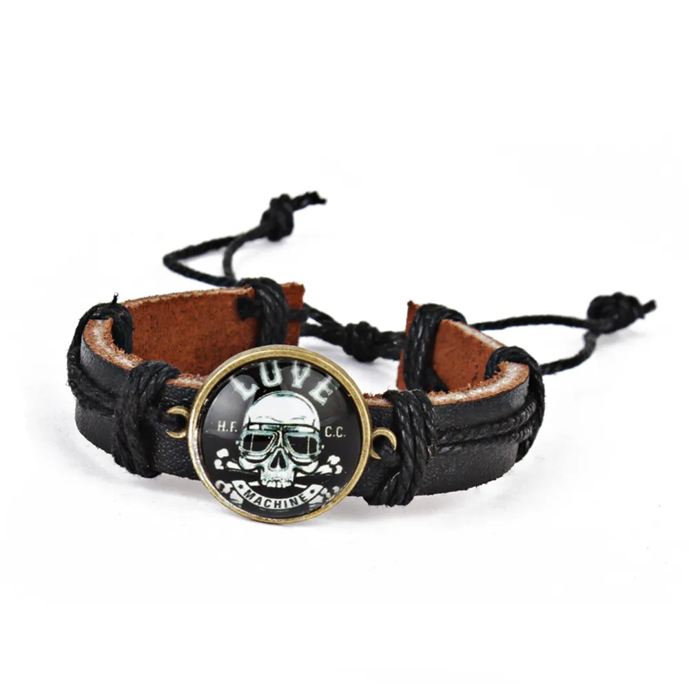 Модные аксессуары Хэллоуин косплей кожаный браслет со стеклянным куполом ведьмы