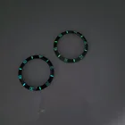 Черныезеленые светящиеся мужские часы, Сменные аксессуары для циферблата часов, люминесцентная керамическая вставка с безелем для часов 40 мм, 38 мм