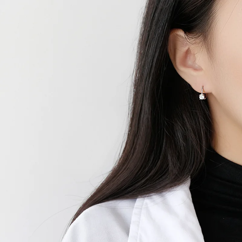 Минималистичные серьги-гвоздики с микроцирконом AsinLove Mini из серебра 925 простые, яркие и популярные для женщин, универсальный подарок.