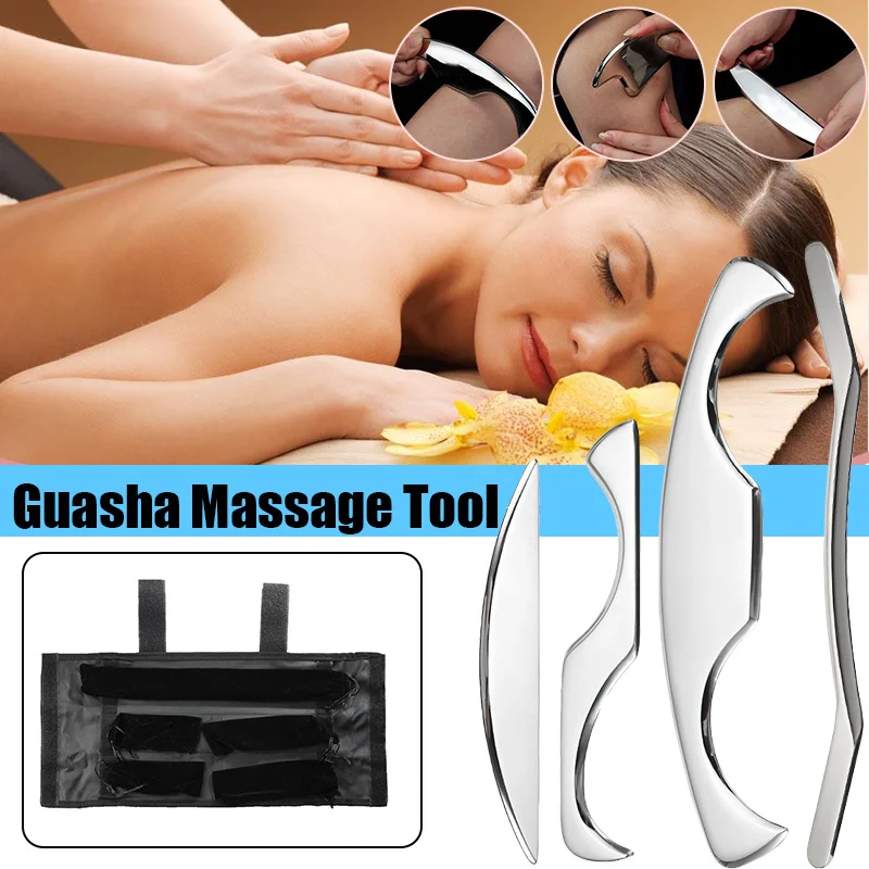 Терапевтическая доска из нержавеющей стали 1/5 типов для мышц Массажная гуаша