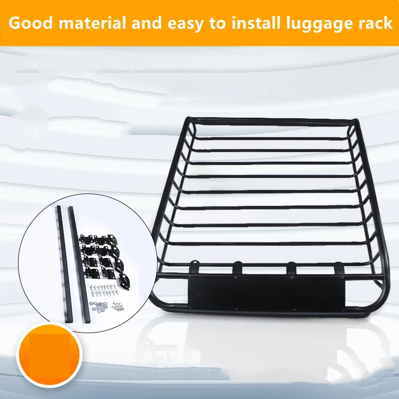 

Universal Steel Roof Rack Car Luggage Rack Luggage Rack Roof Rack Suv Hole-Free Travel Rack Size: 472*385*5.1ft