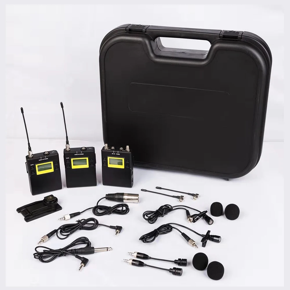 저렴한 무선 칼라 마이크 카메라 SLR 휴대 전화 야외 비디오 전문 녹음 장비 거리 인터뷰