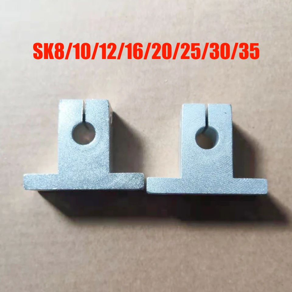 4pcs SK8 SK10 SK12 SK16 SK20 SK25 SK30 SK35 linear bearing rail shaft Support Linear Shaft Linear Rod CNC Router 3D printer Part