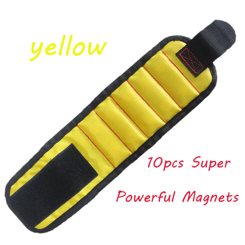 A28-yellow Geoeon 1 шт. Сильный магнитный браслет подходит для деревообработки носить винтовые принадлежности ремешок комплект на запястье A28 - Цвет: A28-yellow