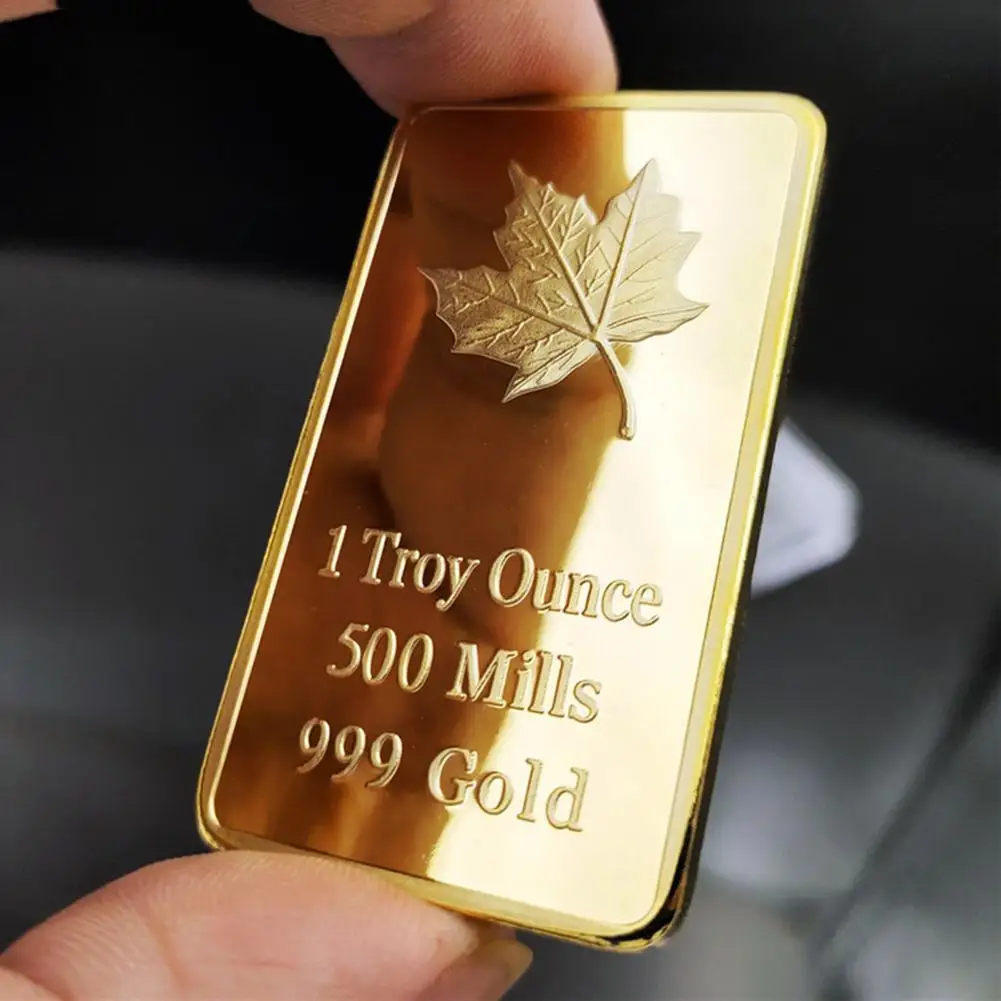 2021 Commemorative Coin Maple Leaf Canadian Gold Coins Rectangular For Collection Decoration Souvenir Gift | Дом и сад