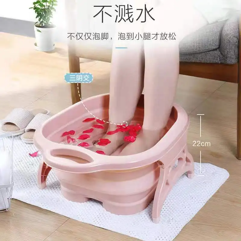 Новая массажная Складная Ванна для ног с роликом портативная ванна емкость мытья
