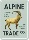 Знак Alpine Trade Co, горный знак козы, Металлический Настенный декор с животными