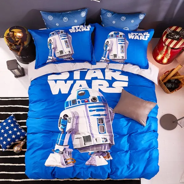 Star wars 4 Комплект постельного белья для взрослых с 3D принтом «Звездные войны Дисней», пододеяльник, наволочки, постельное белье из хлопка для мальчиков, декор для спальни - Цвет: Star wars 4