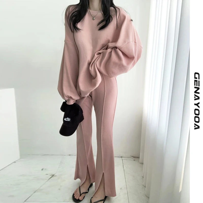 Genayooa комплект из двух предметов: Топ и штаны спортивный костюм для женщин 2020 в